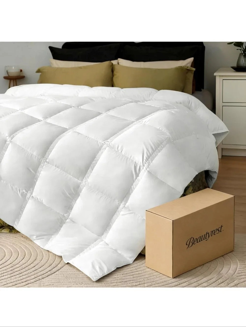 Beautyrest Goose Down Fiber Comforters King Size, Lightweight Blanket/Duvet Inse